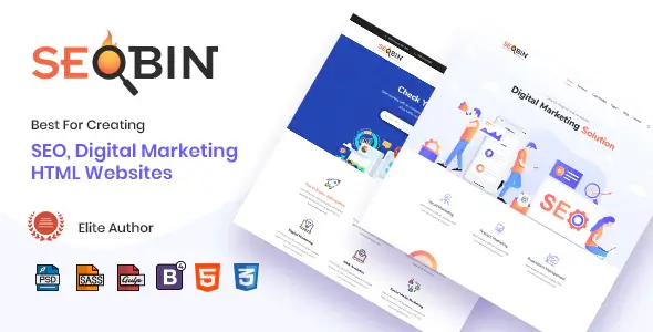 SeoBin Digital Marketing Agency and SEO HTML Template