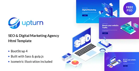 Upturn SEO And Digital Marketing Agency Html Template