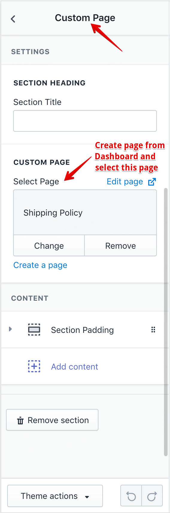 shopify-custom-page