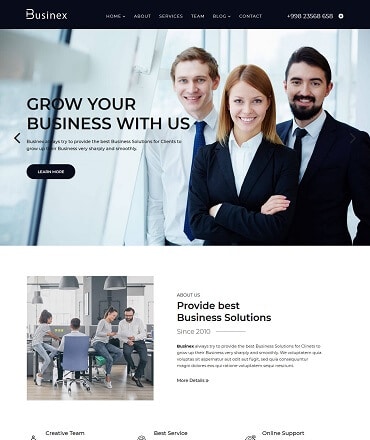 Businex Corporate Business React Template